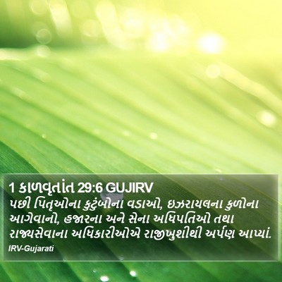 1 કાળવૃતાંત 29:6 GUJIRV Bible Verse Image