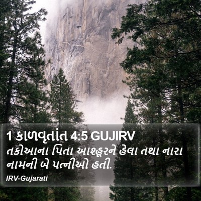 1 કાળવૃતાંત 4:5 GUJIRV Bible Verse Image