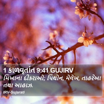 1 કાળવૃતાંત 9:41 GUJIRV Bible Verse Image