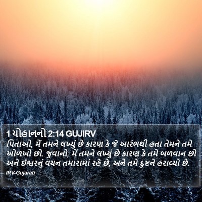 1 યોહાનનો 2:14 GUJIRV Bible Verse Image