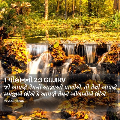 1 યોહાનનો 2:3 GUJIRV Bible Verse Image