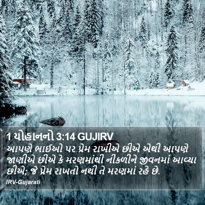 1 યોહાનનો 3:14 GUJIRV Bible Verse Image