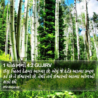 1 યોહાનનો 4:2 GUJIRV Bible Verse Image
