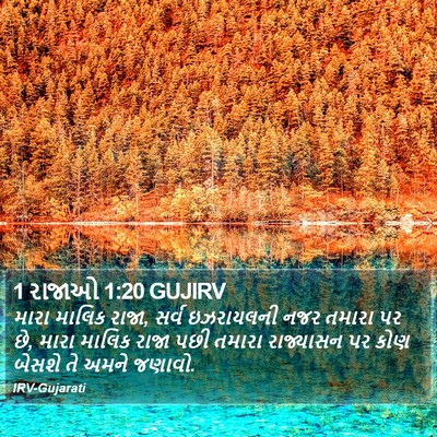 1 રાજાઓ 1:20 GUJIRV Bible Verse Image