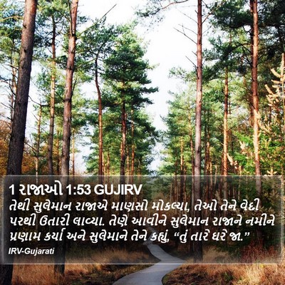 1 રાજાઓ 1:53 GUJIRV Bible Verse Image