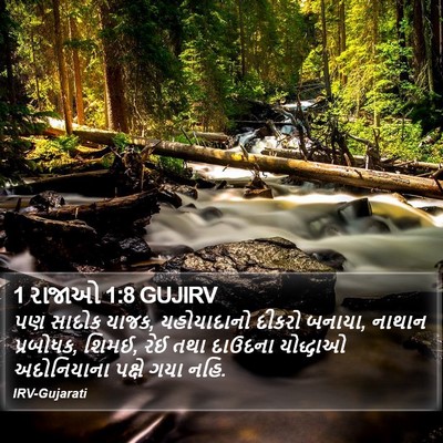 1 રાજાઓ 1:8 GUJIRV Bible Verse Image