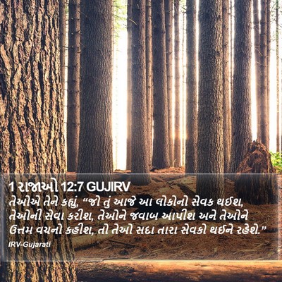 1 રાજાઓ 12:7 GUJIRV Bible Verse Image