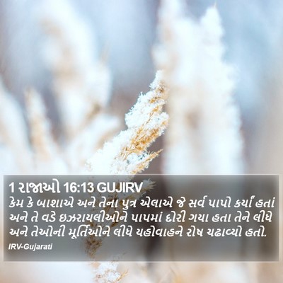 1 રાજાઓ 16:13 GUJIRV Bible Verse Image