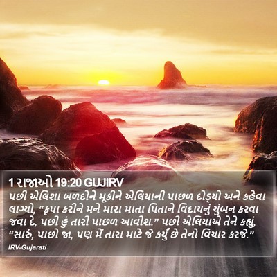 1 રાજાઓ 19:20 GUJIRV Bible Verse Image