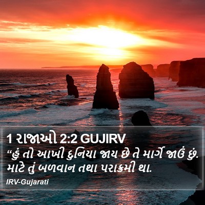 1 રાજાઓ 2:2 GUJIRV Bible Verse Image