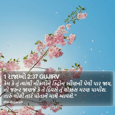 1 રાજાઓ 2:37 GUJIRV Bible Verse Image