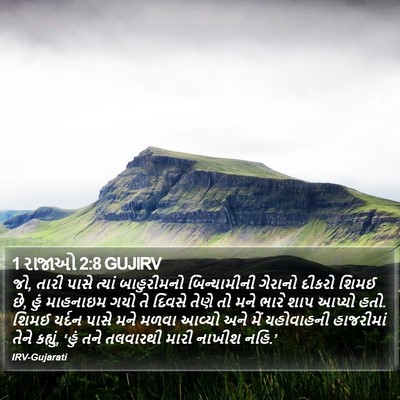 1 રાજાઓ 2:8 GUJIRV Bible Verse Image