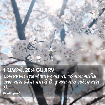 1 રાજાઓ 20:4 GUJIRV Bible Verse Image