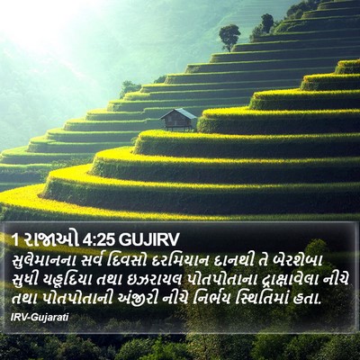 1 રાજાઓ 4:25 GUJIRV Bible Verse Image