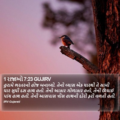 1 રાજાઓ 7:23 GUJIRV Bible Verse Image