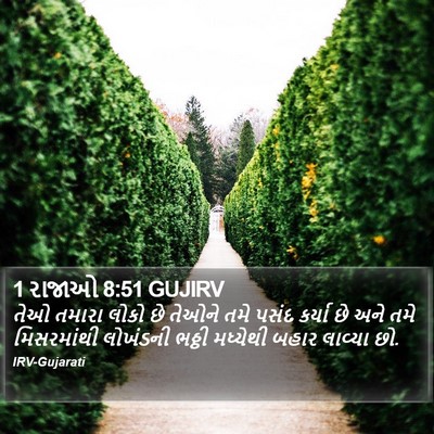 1 રાજાઓ 8:51 GUJIRV Bible Verse Image