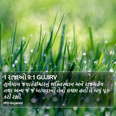 1 રાજાઓ 9:1 GUJIRV Bible Verse Image