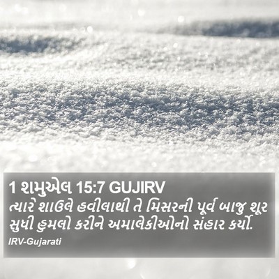1 શમુએલ 15:7 GUJIRV Bible Verse Image