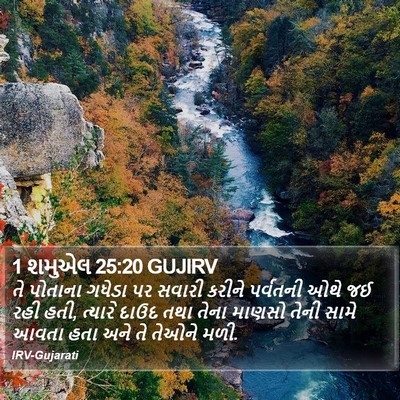 1 શમુએલ 25:20 GUJIRV Bible Verse Image