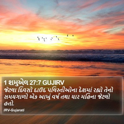 1 શમુએલ 27:7 GUJIRV Bible Verse Image