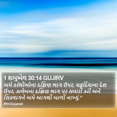 1 શમુએલ 30:14 GUJIRV Bible Verse Image