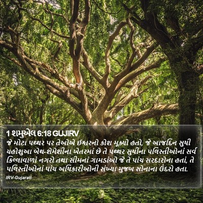 1 શમુએલ 6:18 GUJIRV Bible Verse Image