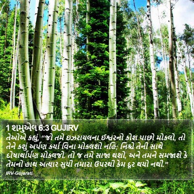 1 શમુએલ 6:3 GUJIRV Bible Verse Image