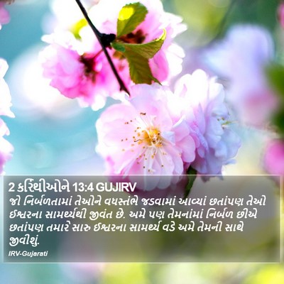 2 કરિંથીઓને 13:4 GUJIRV Bible Verse Image