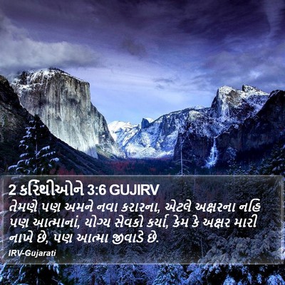 2 કરિંથીઓને 3:6 GUJIRV Bible Verse Image