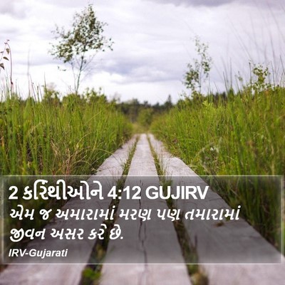 2 કરિંથીઓને 4:12 GUJIRV Bible Verse Image