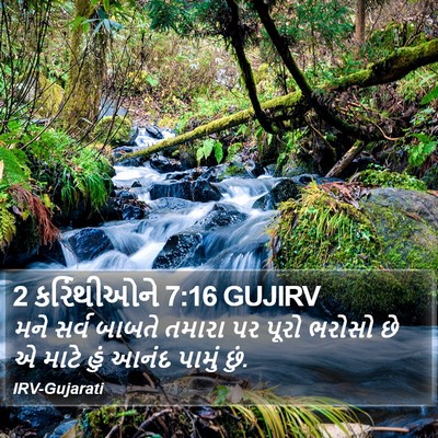 2 કરિંથીઓને 7:16 GUJIRV Bible Verse Image