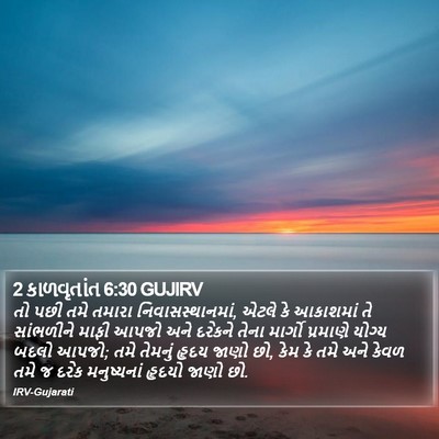 2 કાળવૃતાંત 6:30 GUJIRV Bible Verse Image