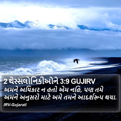 2 થેસ્સલોનિકીઓને 3:9 GUJIRV Bible Verse Image