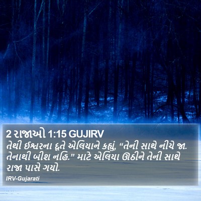 2 રાજાઓ 1:15 GUJIRV Bible Verse Image
