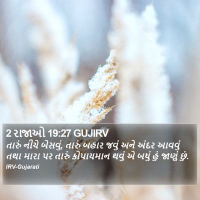2 રાજાઓ 19:27 GUJIRV Bible Verse Image