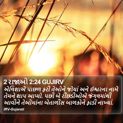 2 રાજાઓ 2:24 GUJIRV Bible Verse Image