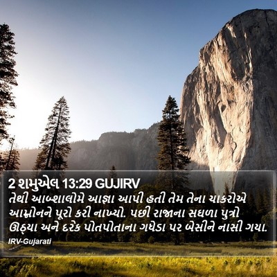 2 શમુએલ 13:29 GUJIRV Bible Verse Image