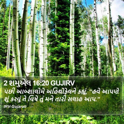 2 શમુએલ 16:20 GUJIRV Bible Verse Image