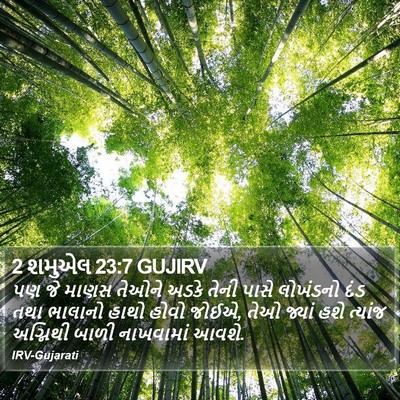 2 શમુએલ 23:7 GUJIRV Bible Verse Image