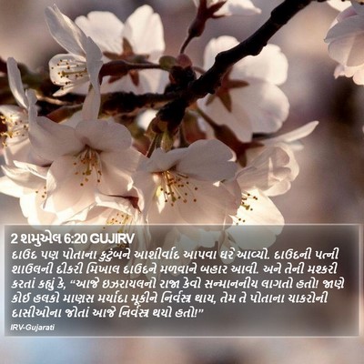2 શમુએલ 6:20 GUJIRV Bible Verse Image