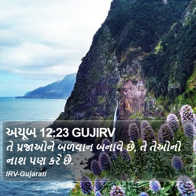 અયૂબ 12:23 GUJIRV Bible Verse Image