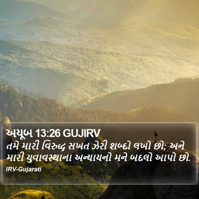 અયૂબ 13:26 GUJIRV Bible Verse Image