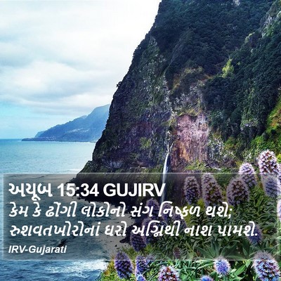 અયૂબ 15:34 GUJIRV Bible Verse Image