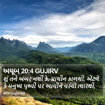 અયૂબ 20:4 GUJIRV Bible Verse Image