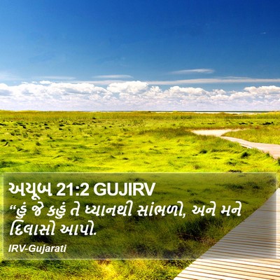 અયૂબ 21:2 GUJIRV Bible Verse Image