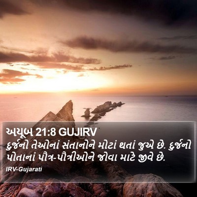 અયૂબ 21:8 GUJIRV Bible Verse Image