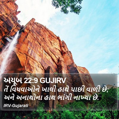 અયૂબ 22:9 GUJIRV Bible Verse Image