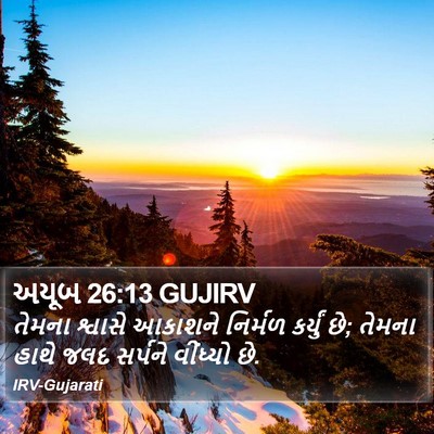 અયૂબ 26:13 GUJIRV Bible Verse Image