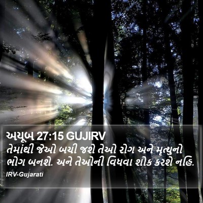 અયૂબ 27:15 GUJIRV Bible Verse Image