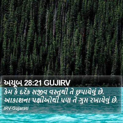 અયૂબ 28:21 GUJIRV Bible Verse Image